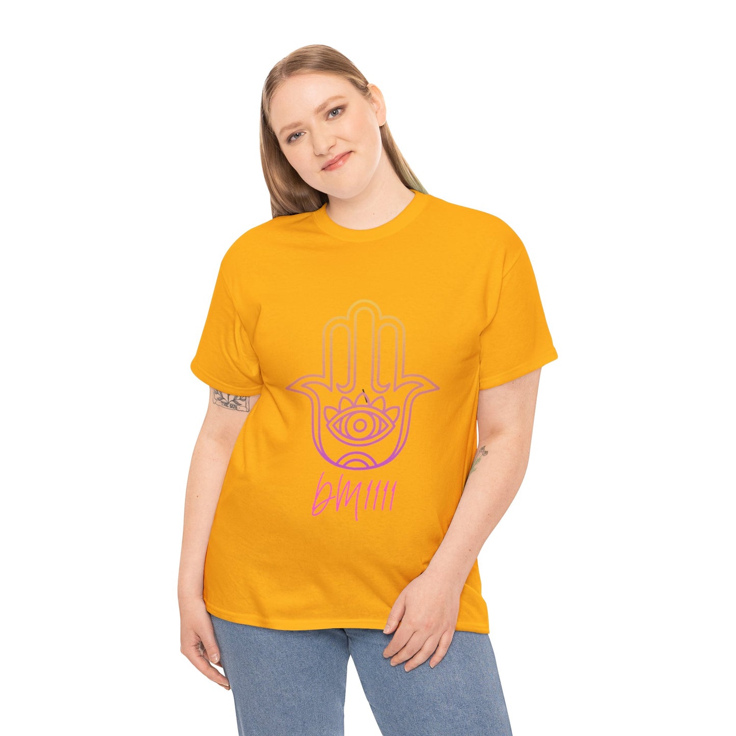 Multi Color Hamsa Hand DM1111 Unisex Heavy Cotton Tee