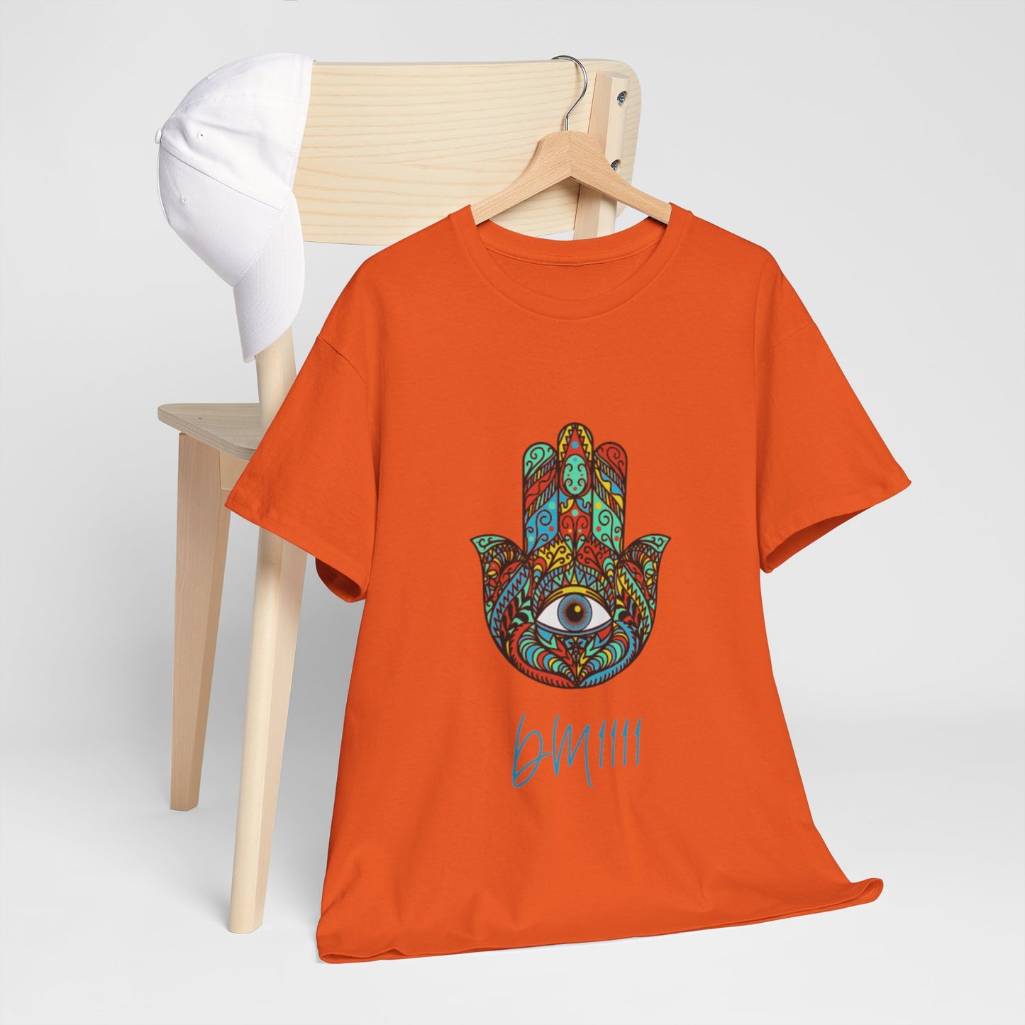 Green Hamsa Hand Eye DM1111 Unisex Heavy Cotton Tee