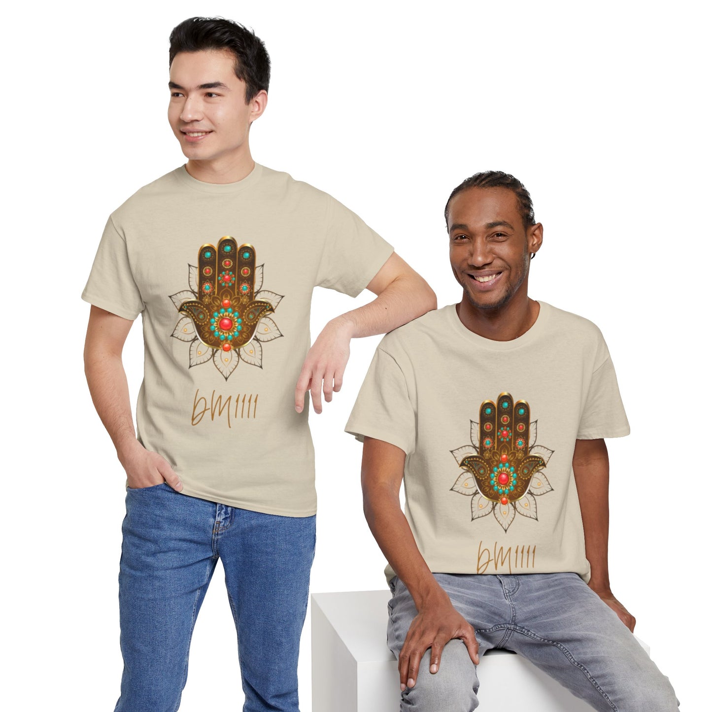 Gold Hamsa Hand DM1111 Unisex Heavy Cotton Tee