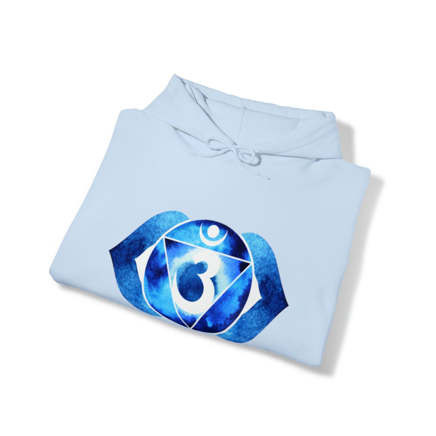 DM1111 Blue Third Eye Chakra Themed Unisex Heavy Blend™ Hooded Sweatshirt