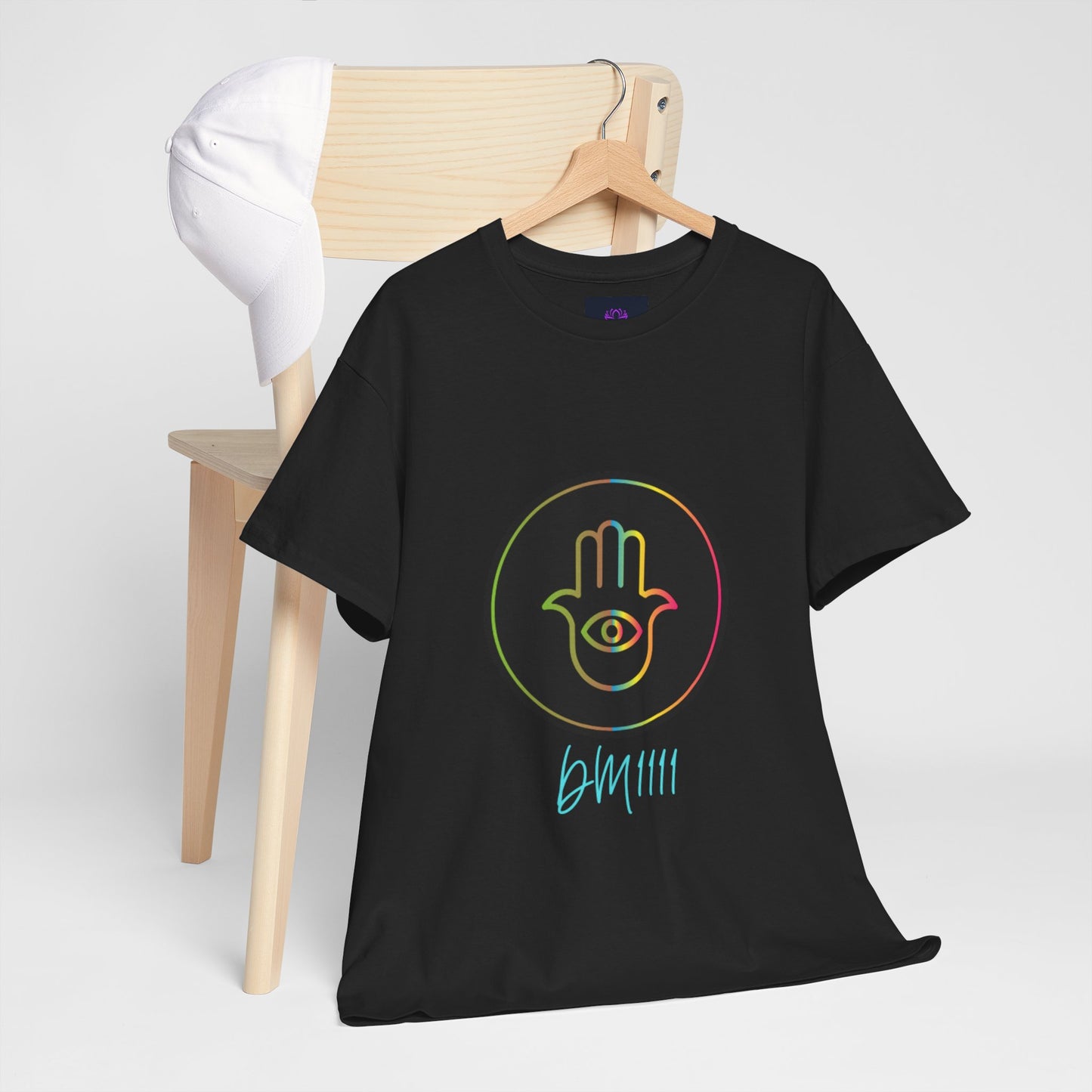 Rainbow Hamsa Hand DM1111 Unisex Heavy Cotton Tee