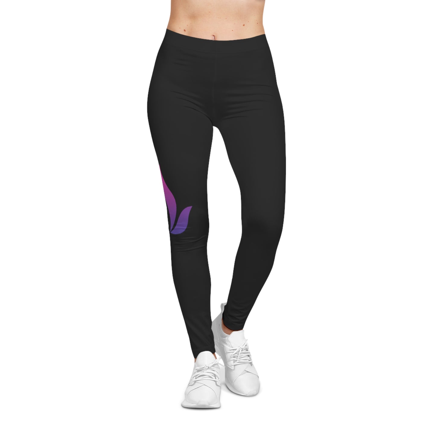 DM1111 Black Women's Casual Leggings (AOP)