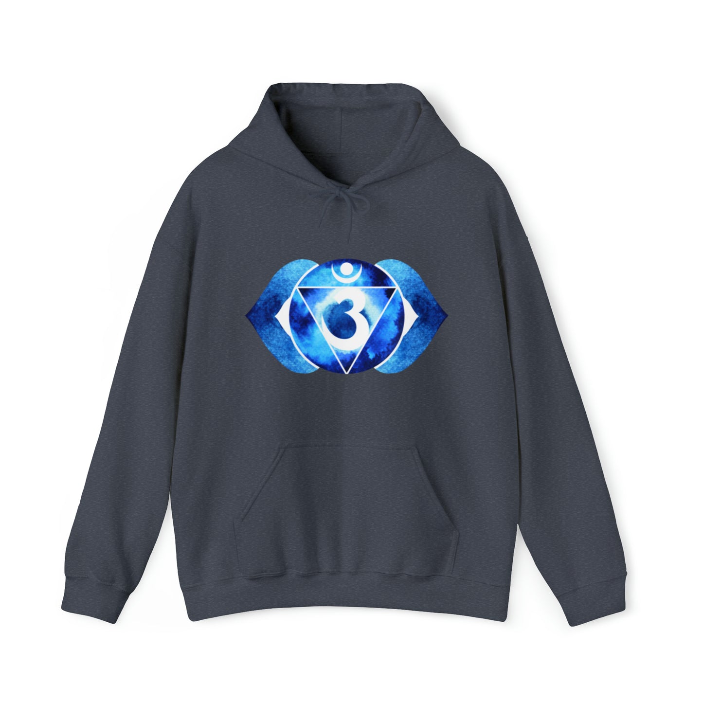 DM1111 Blue Third Eye Chakra Themed Unisex Heavy Blend™ Hooded Sweatshirt