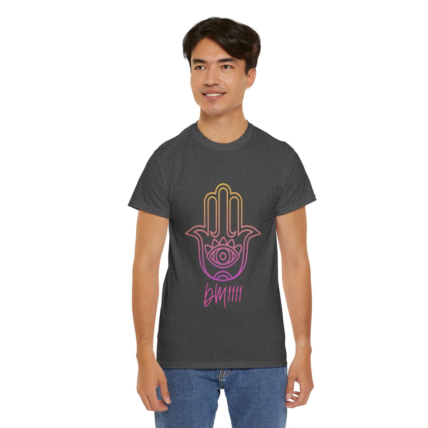 Multi Color Hamsa Hand DM1111 Unisex Heavy Cotton Tee