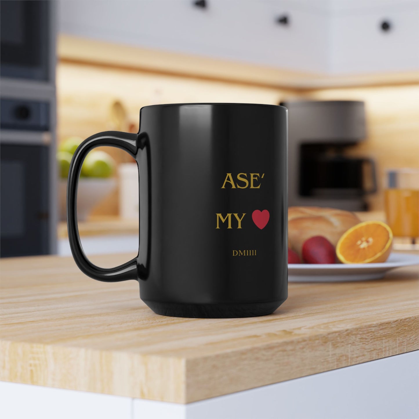 Ase' My Love DM1111 Black Mug (11oz, 15oz)