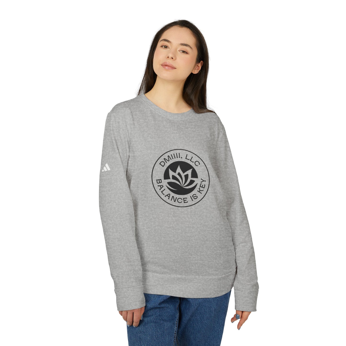 DM1111 Balance Is Key adidas® Unisex Fleece Crewneck Sweatshirt