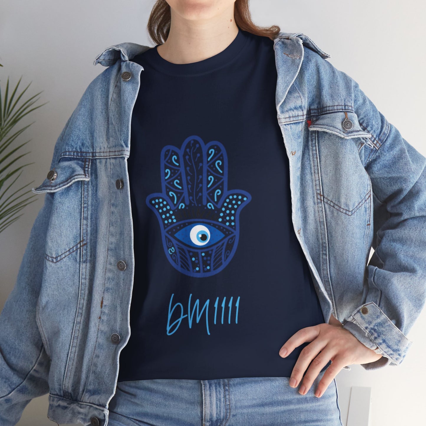 Blue Hamsa Hands DM1111 Unisex Heavy Cotton Tee