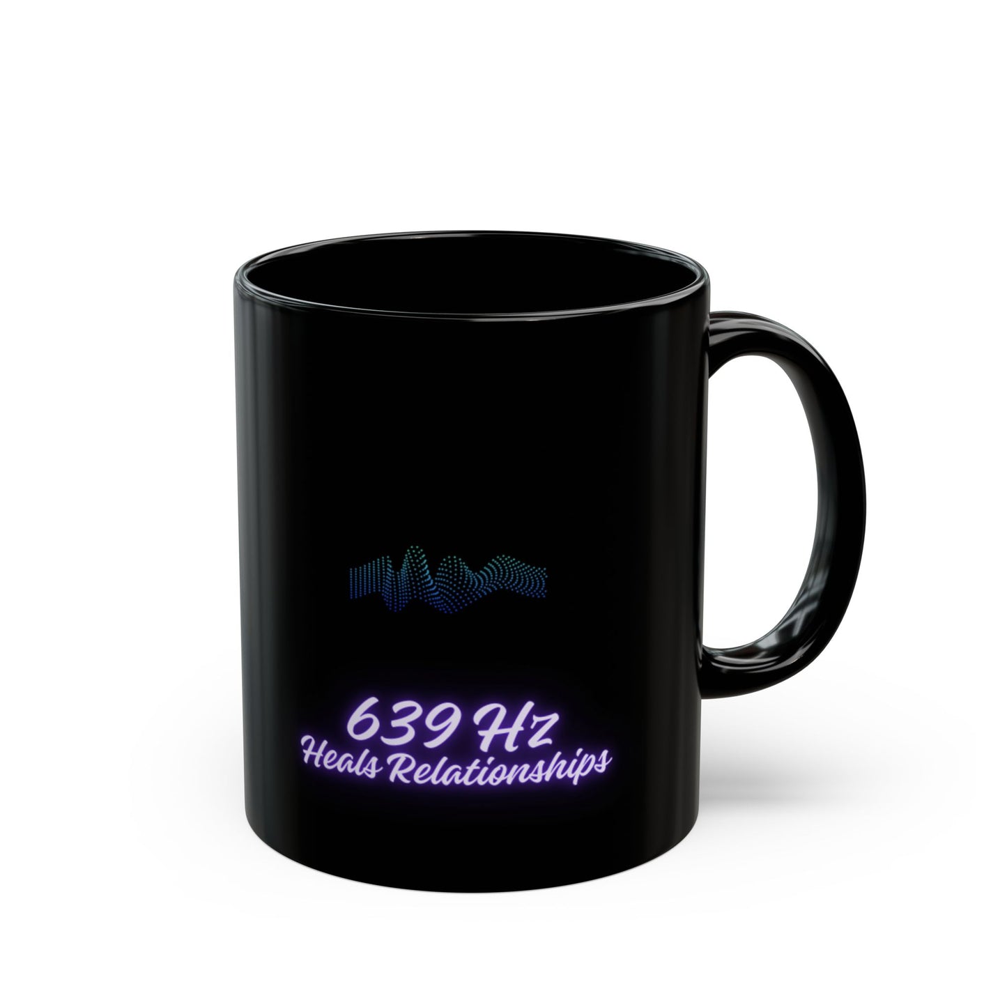 639 Hz Frequency DM1111 Black Mug (11oz, 15oz)