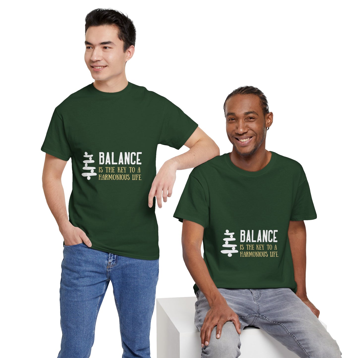 Balance is the Key DM1111 Unisex Heavy Cotton Tee