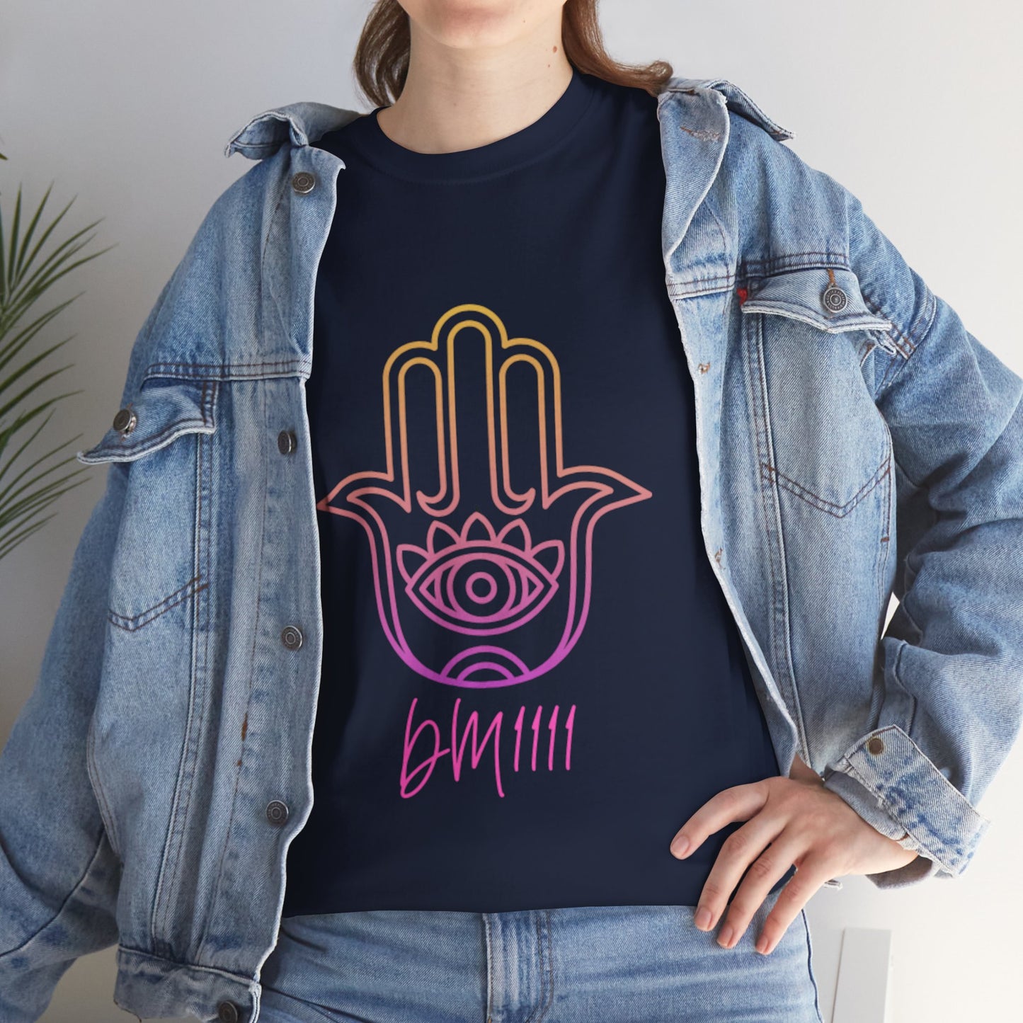 Multi Color Hamsa Hand DM1111 Unisex Heavy Cotton Tee