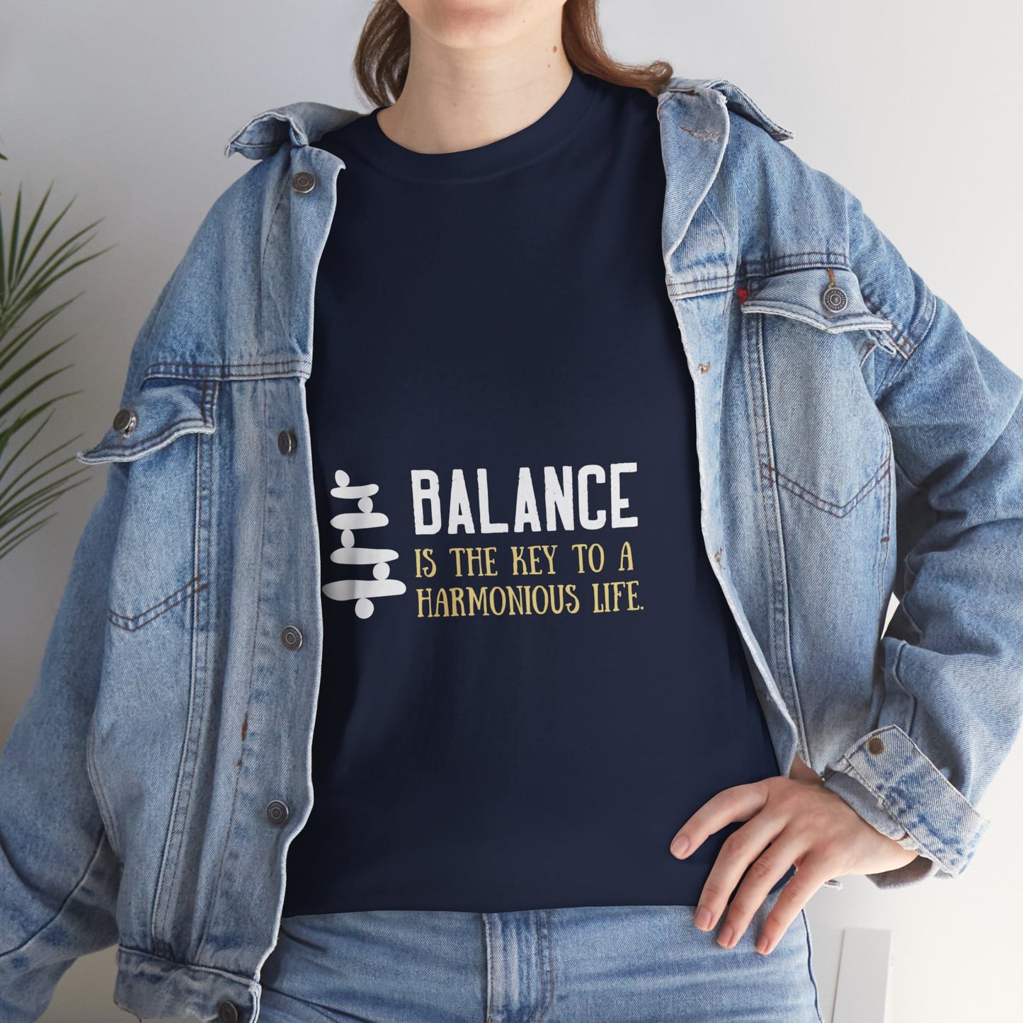 Balance is the Key DM1111 Unisex Heavy Cotton Tee