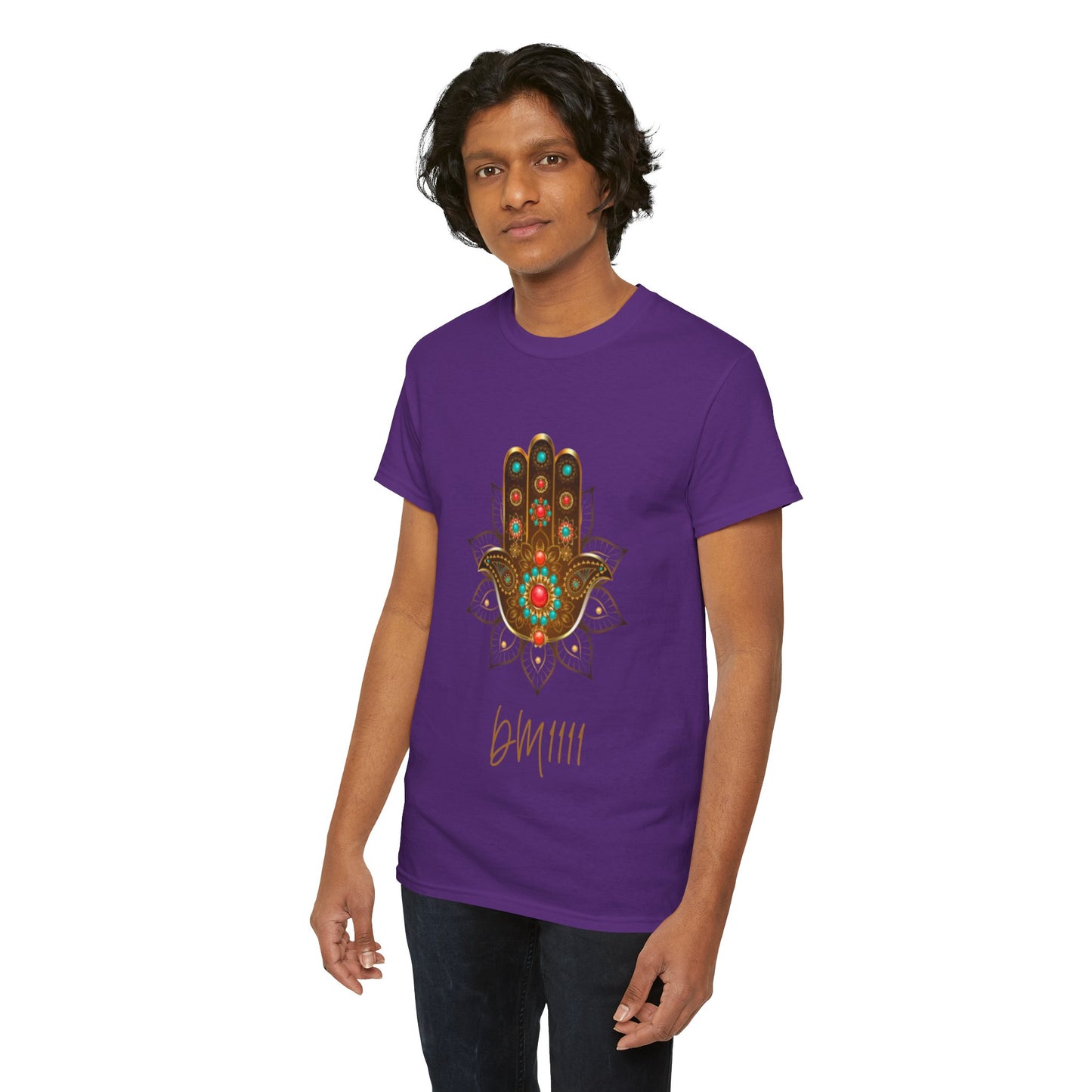 Gold Hamsa Hand DM1111 Unisex Heavy Cotton Tee