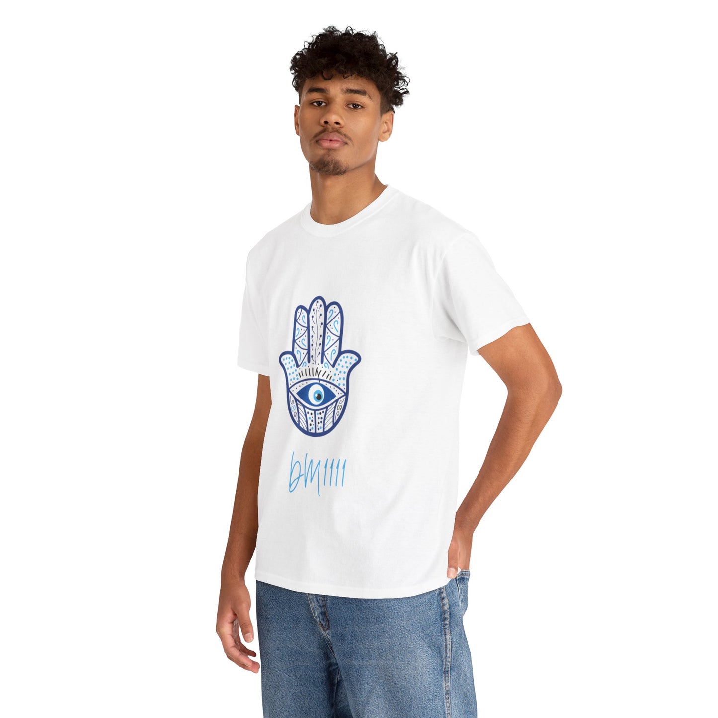 Blue Hamsa Hands DM1111 Unisex Heavy Cotton Tee