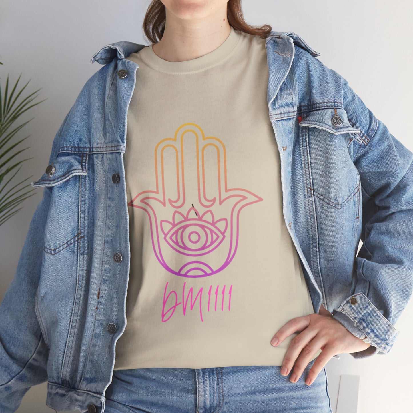 Multi Color Hamsa Hand DM1111 Unisex Heavy Cotton Tee