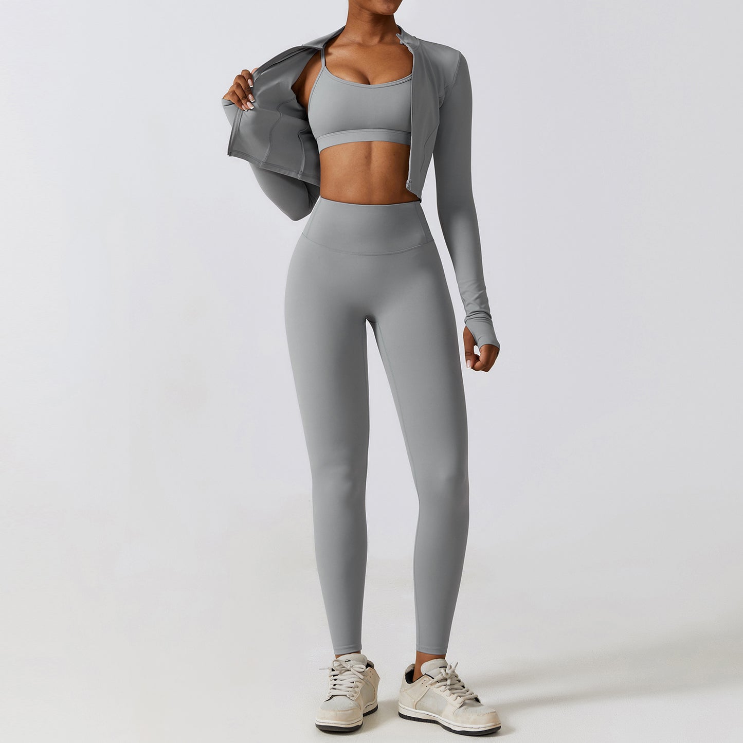 Autumn Winter Skinny Yoga Three Piece Set