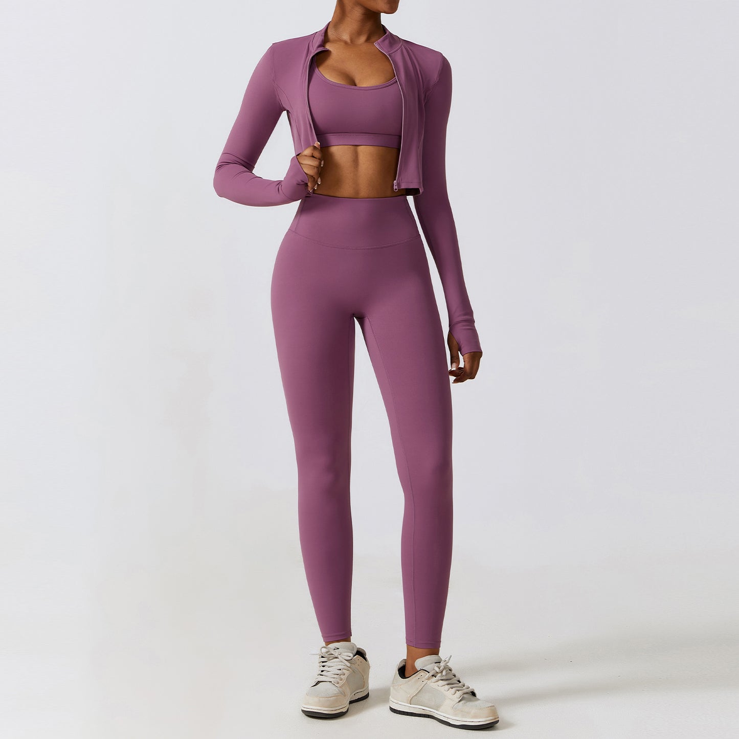 Autumn Winter Skinny Yoga Three Piece Set