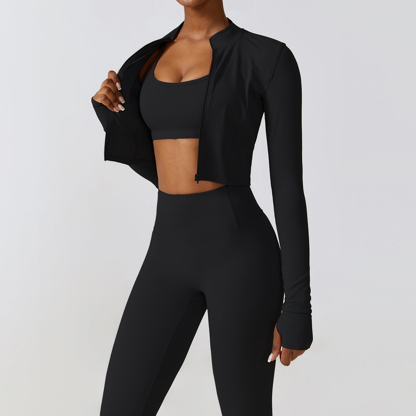 Autumn Winter Skinny Yoga Three Piece Set