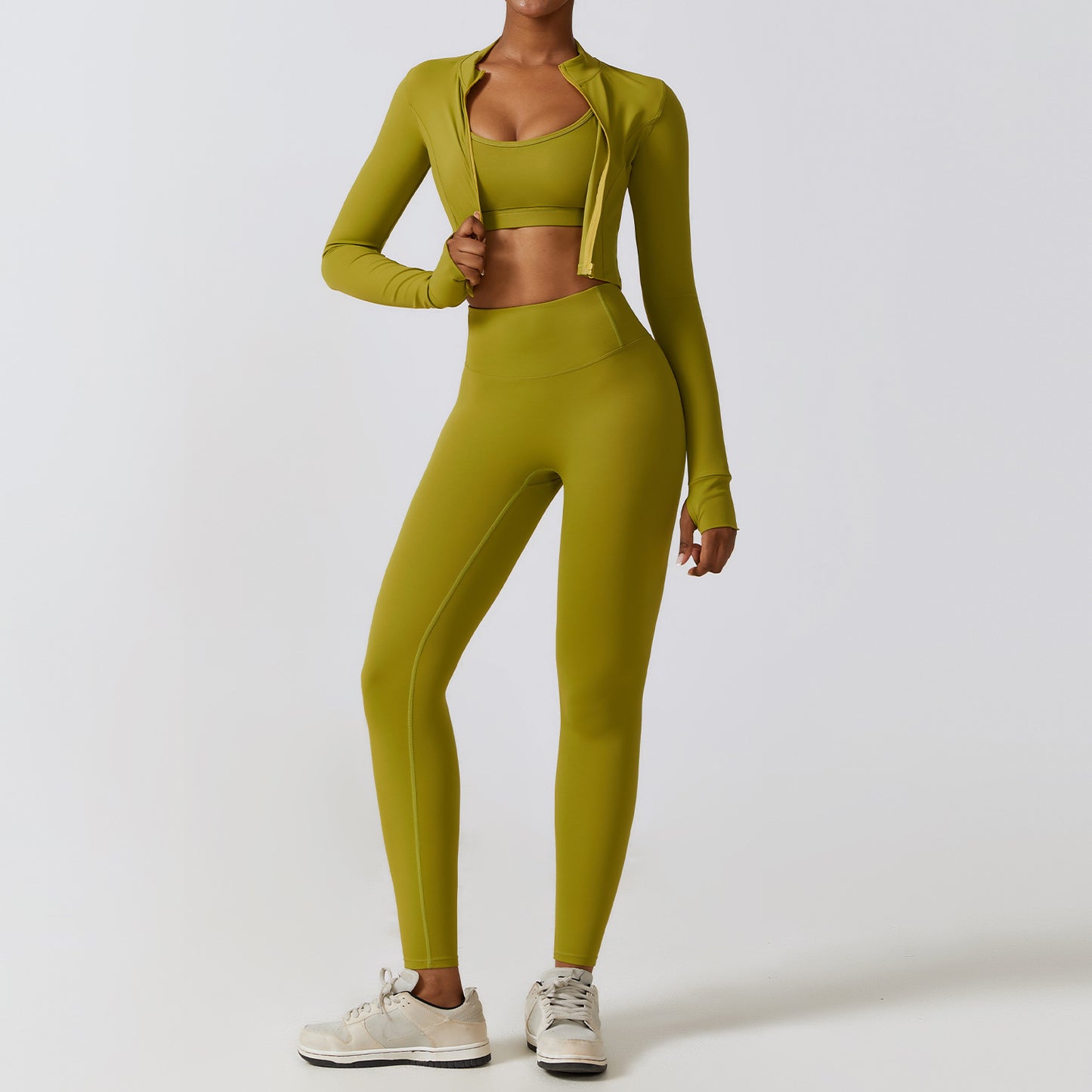 Autumn Winter Skinny Yoga Three Piece Set