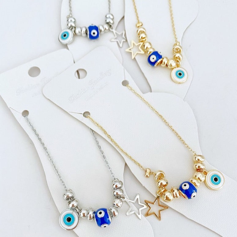 Blue Evil Eye Anklet, Ankle Bracelet, Evil Eye Jewelry, Evil Eye Ankle