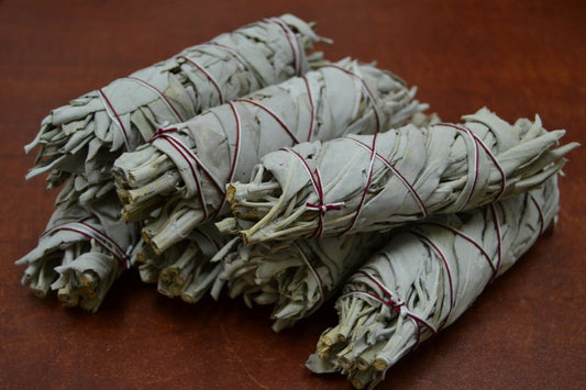 7 Pcs California White Sage Bundle Smudge 4"