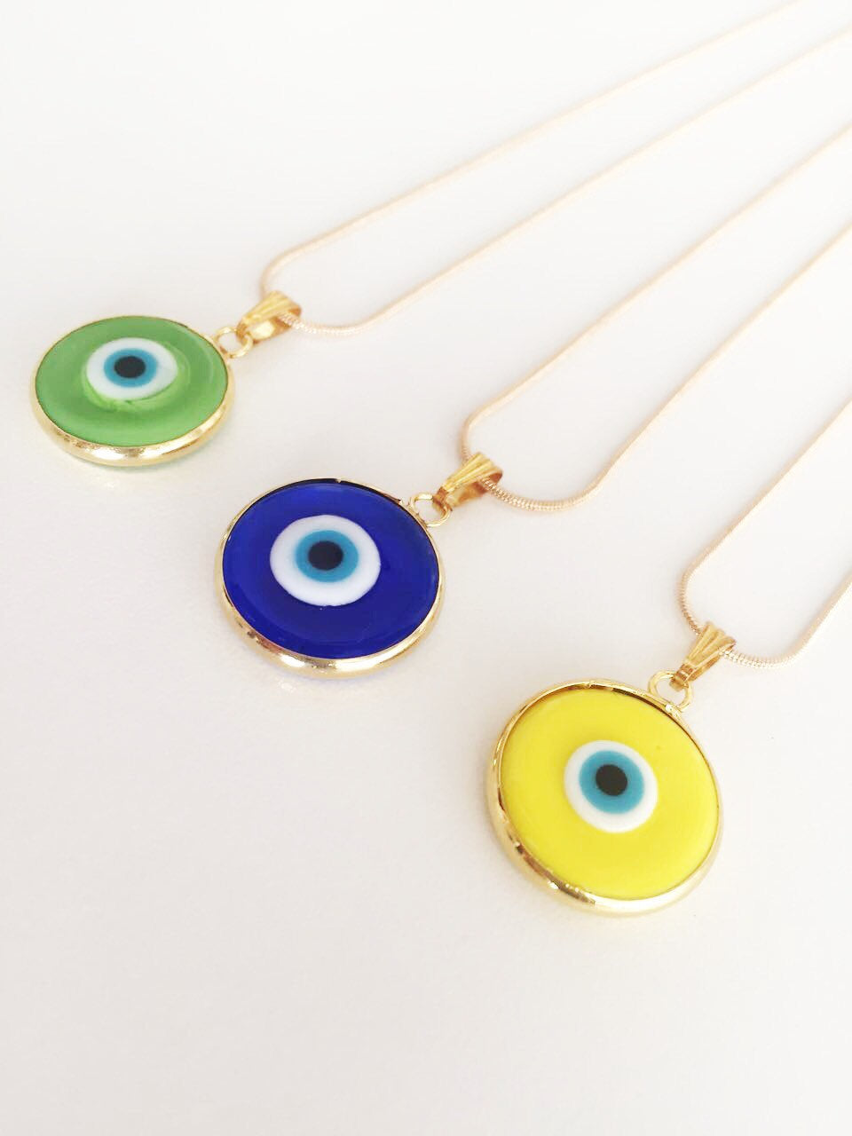 Blue Evil Eye Murano Necklace, Glass Evil Eye Bead Handmade