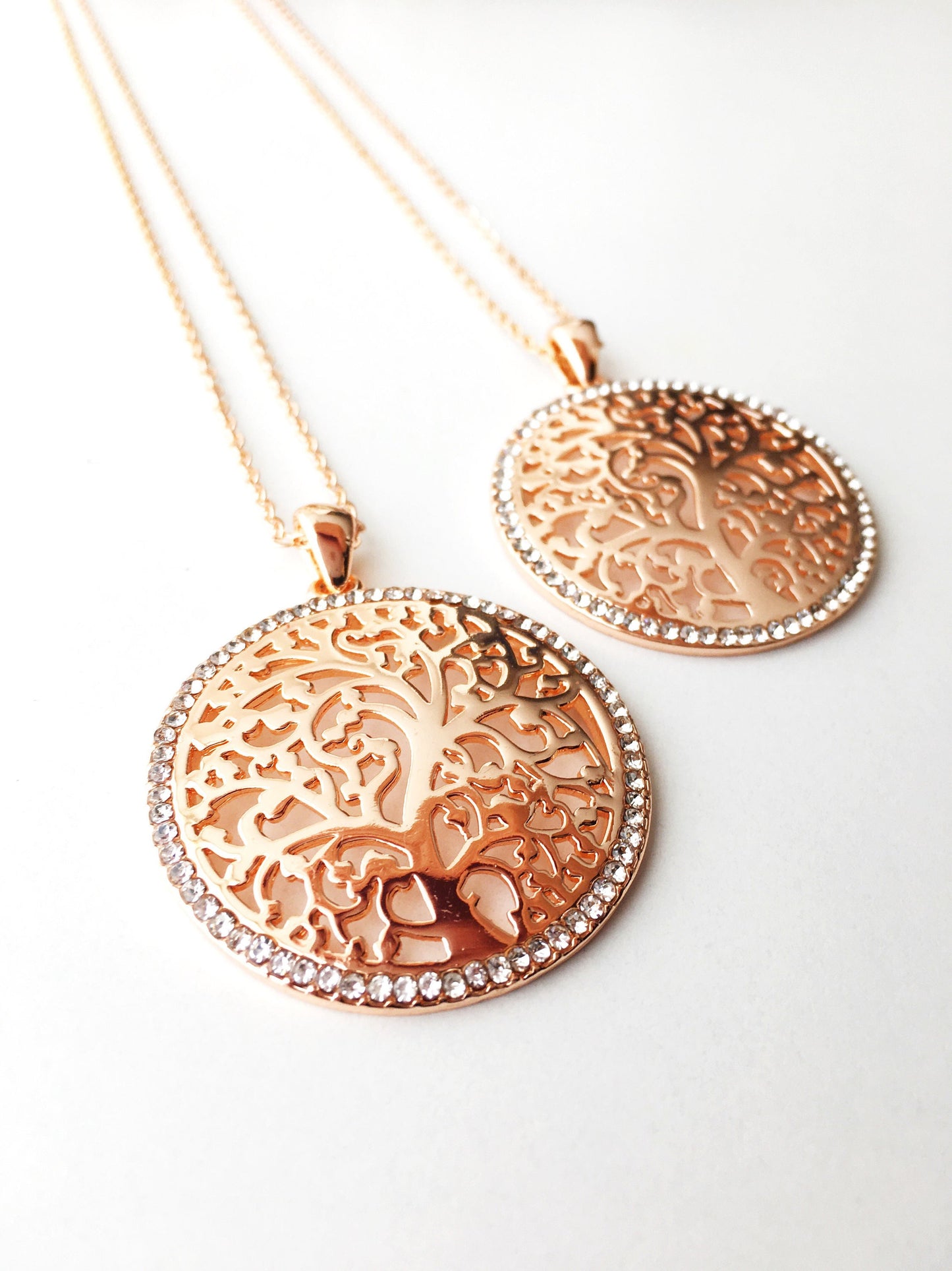 Tree of Life Necklace, family tree necklace, rose gold necklace