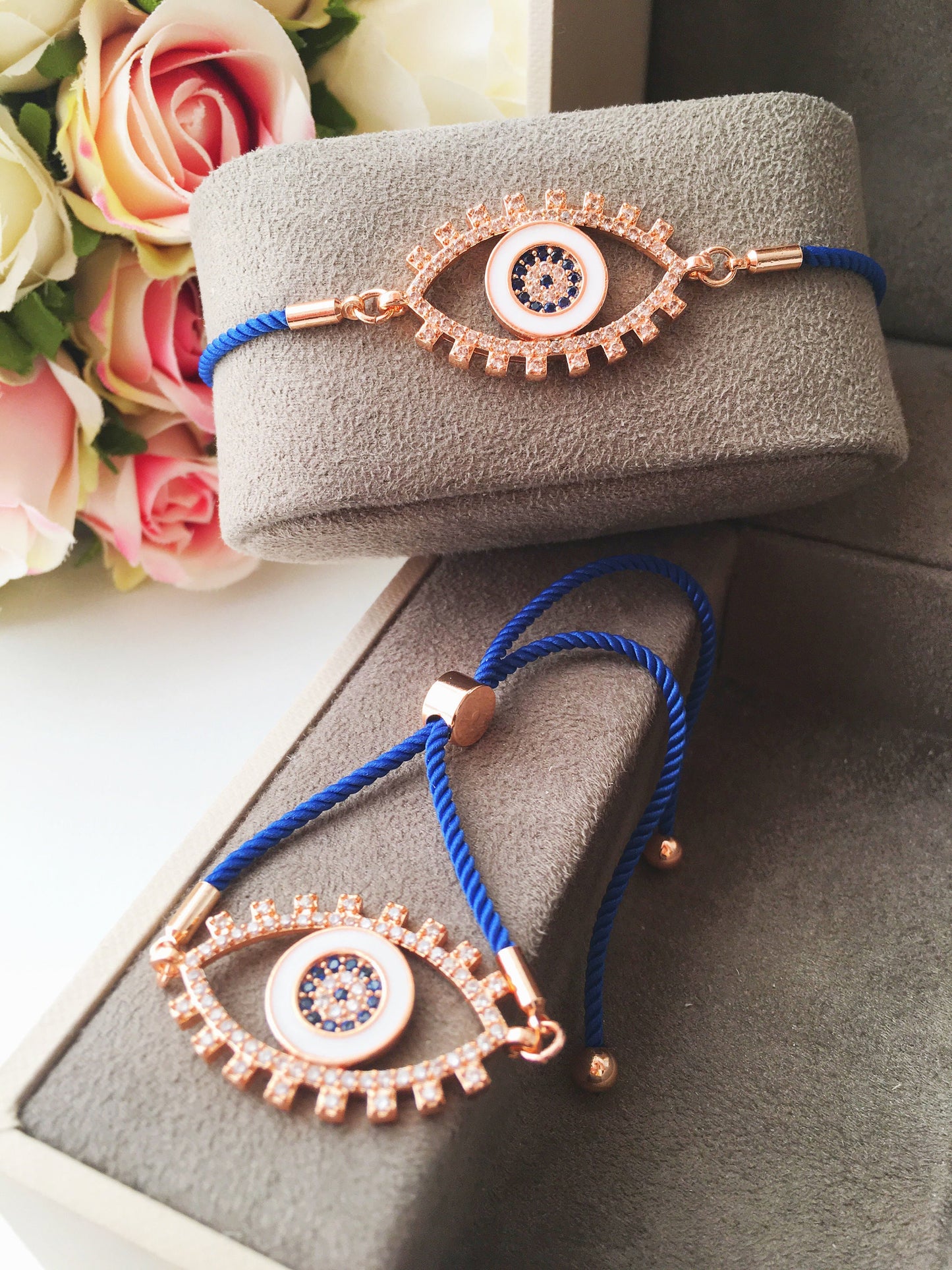 Evil Eye Bracelet, Adjustable String Bracelet