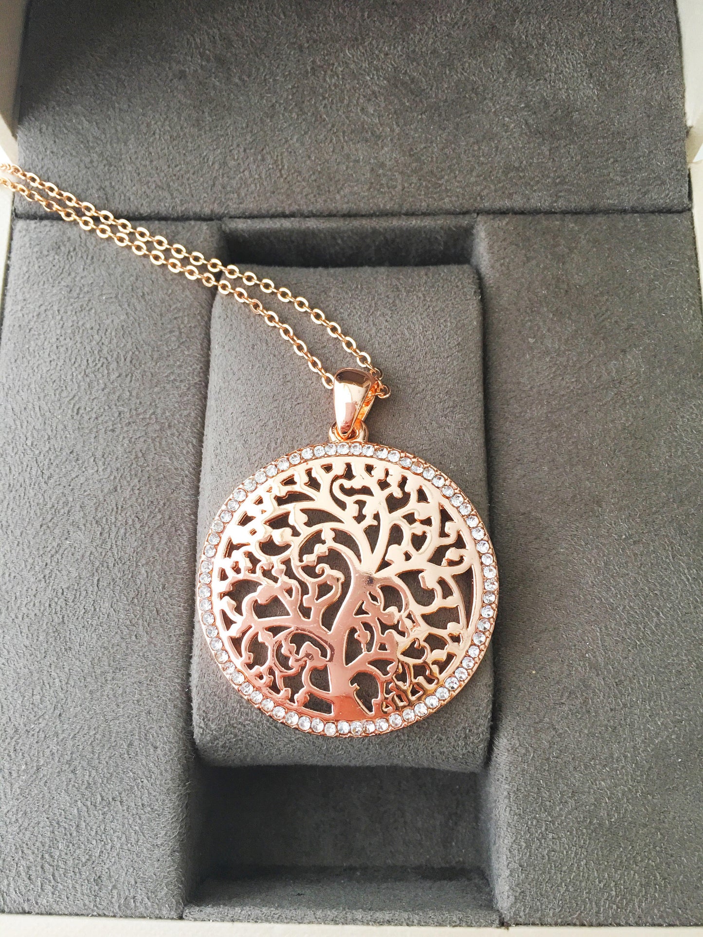 Tree of Life Necklace, family tree necklace, rose gold necklace