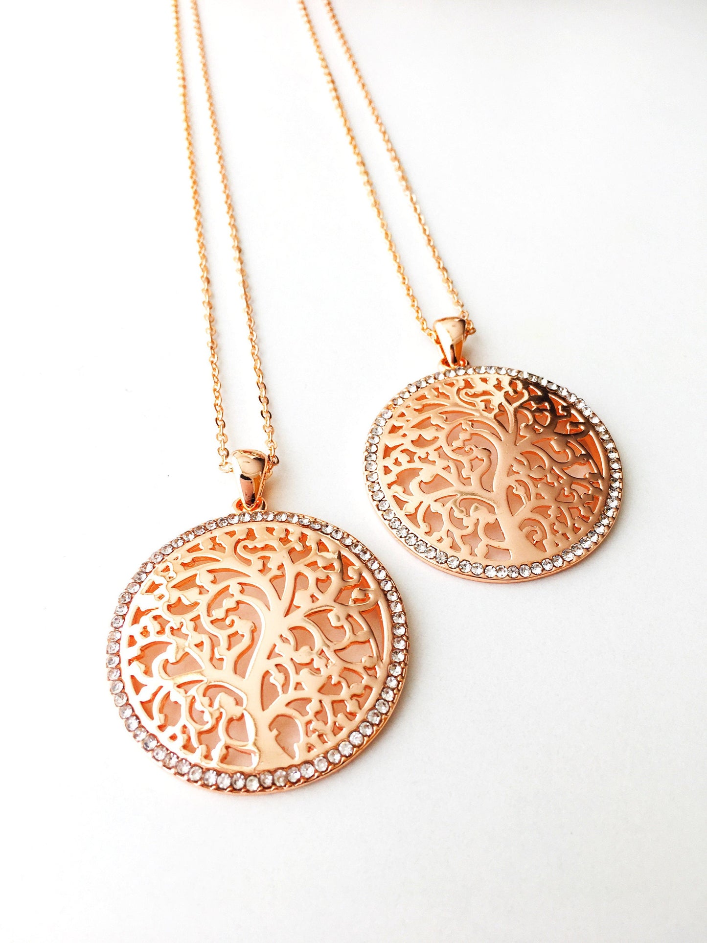 Tree of Life Necklace, family tree necklace, rose gold necklace