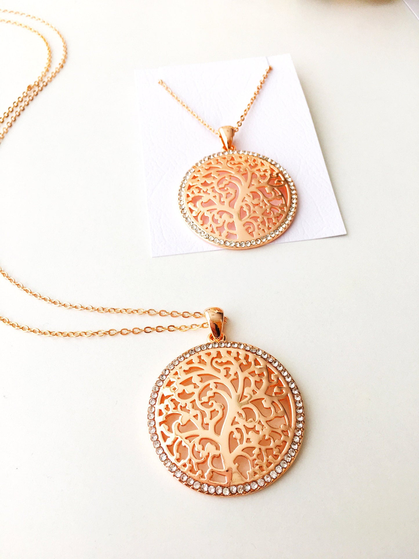 Tree of Life Necklace, family tree necklace, rose gold necklace