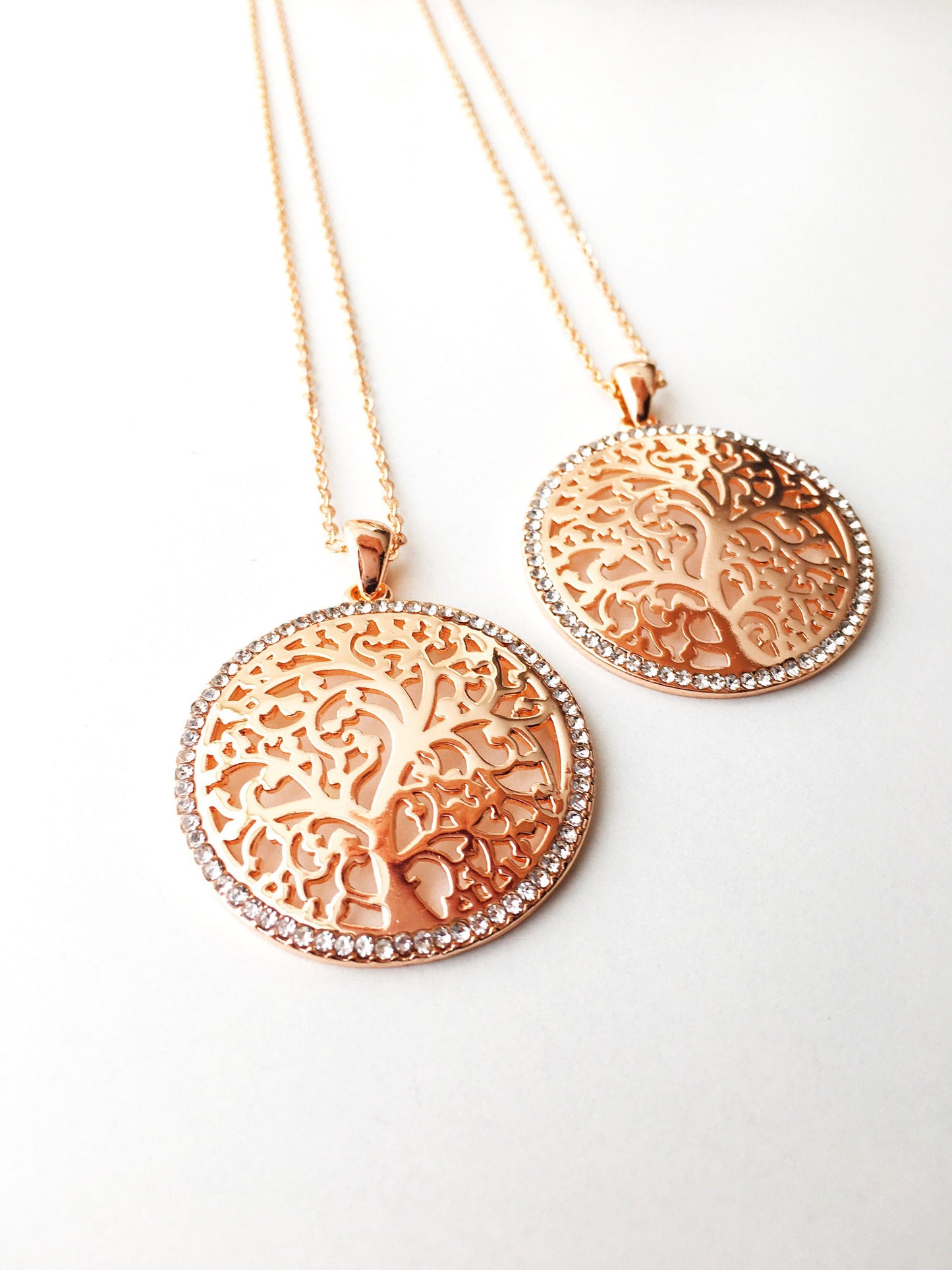 Tree of Life Necklace, family tree necklace, rose gold necklace