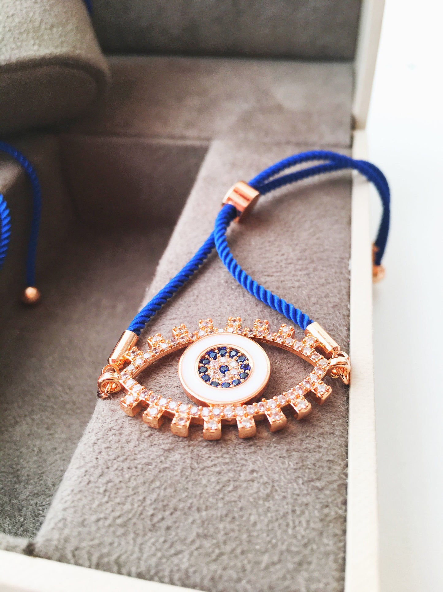 Evil Eye Bracelet, Adjustable String Bracelet