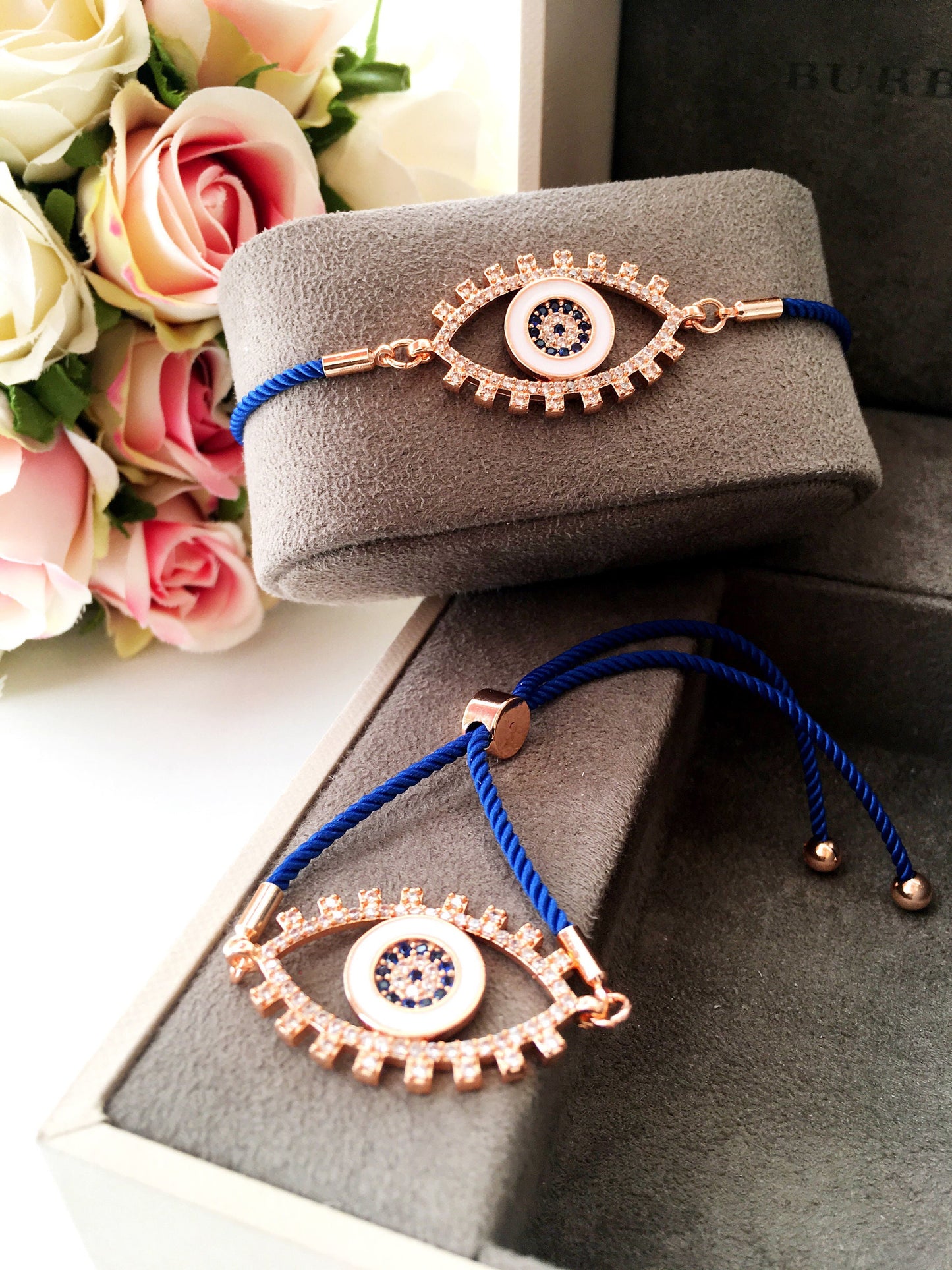 Evil Eye Bracelet, Adjustable String Bracelet