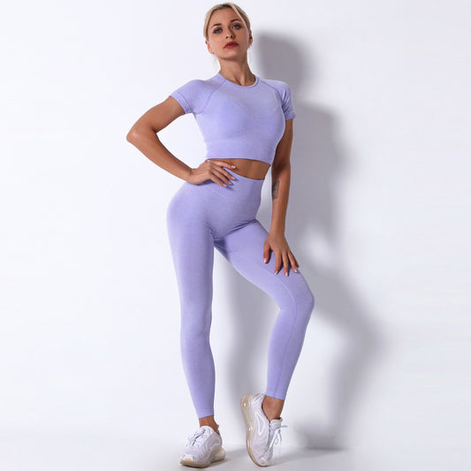 Seamless Knitted Workout Yoga Suit